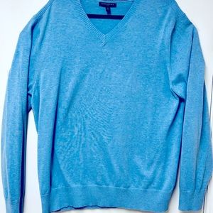 Banana Republic Blue Cotton Sweater Mens XL Lightly Worn RN54023 CA17897
